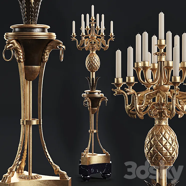 candlestick 3DS Max