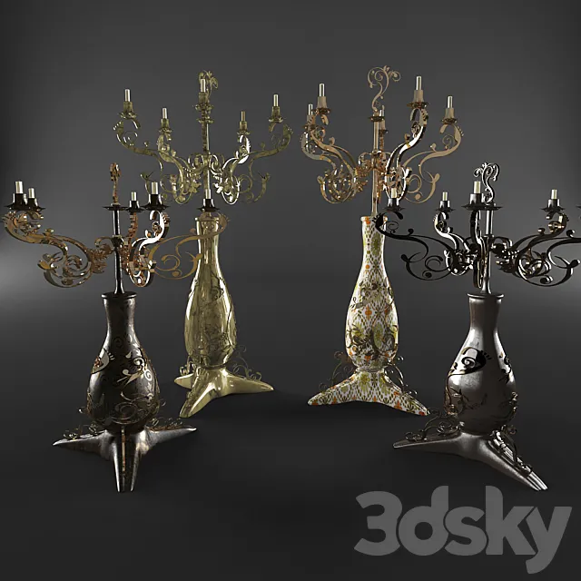 candlestick 3DS Max Model