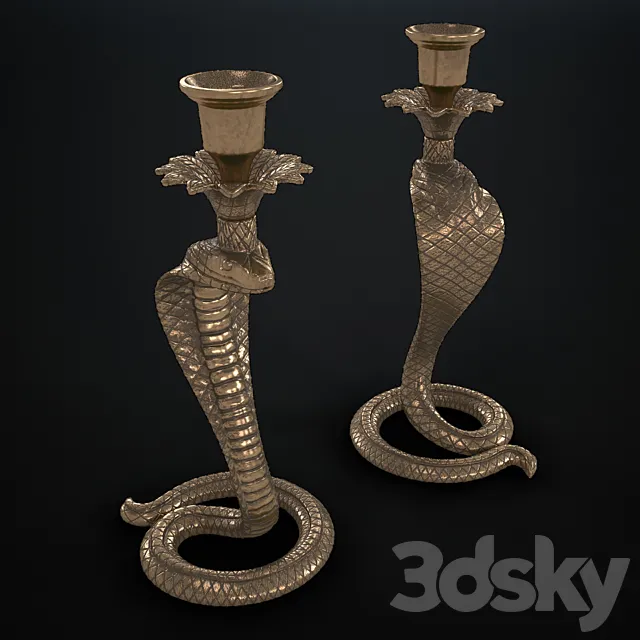 Candlestick cobra 3DS Max Model