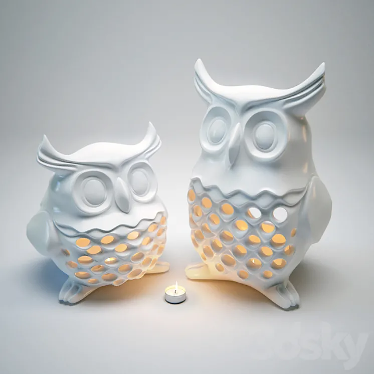 Candlestick OWL 3DS Max