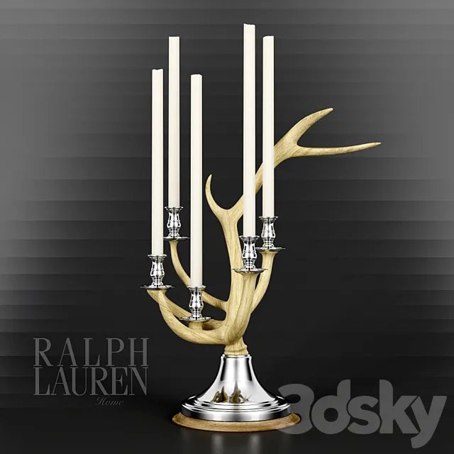 Candlestick Ralph Lauren CHANNING 5-LIGHT CANDELABRA 3DSMax File