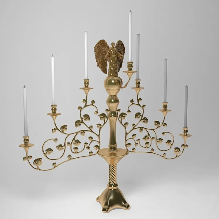 Candlestick with an angel 3DS Max