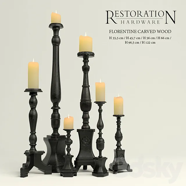 Candlesticks Restoration Hardware 3DS Max Model