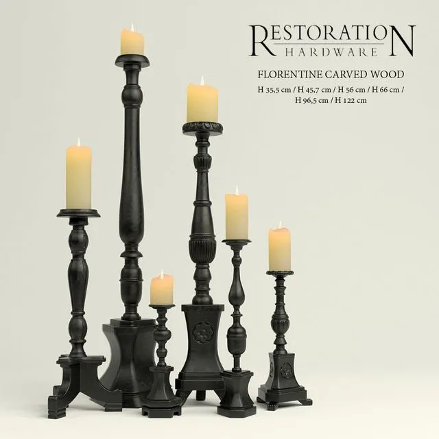 Candlesticks Restoration Hardware 3dsMax Model