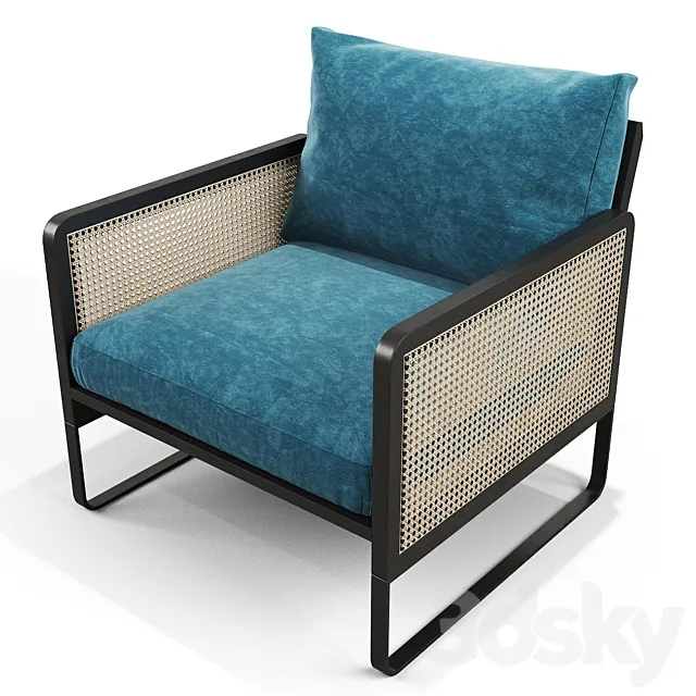 Cane armchair 3ds Max