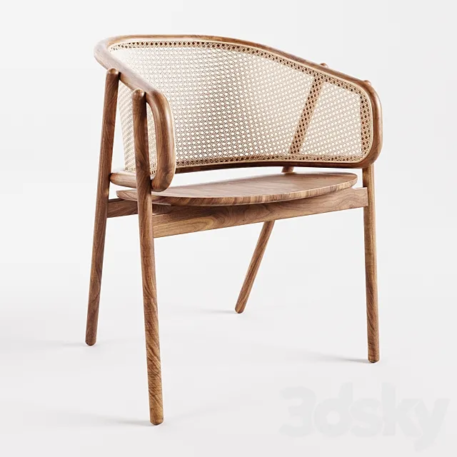 Cane Collection Rattan Armchair 3ds Max