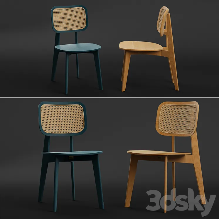 CANE DINING CHAIR 3DS Max
