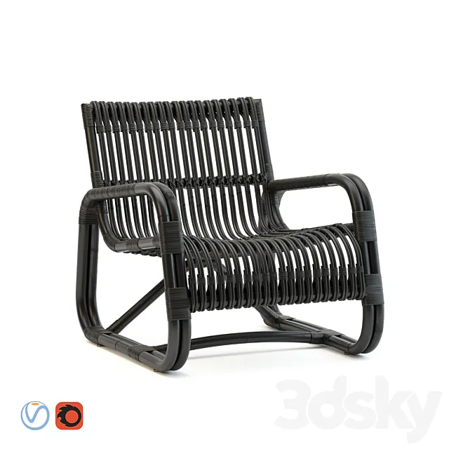 Cane-Line Curve Lounge Armchair 3ds Max