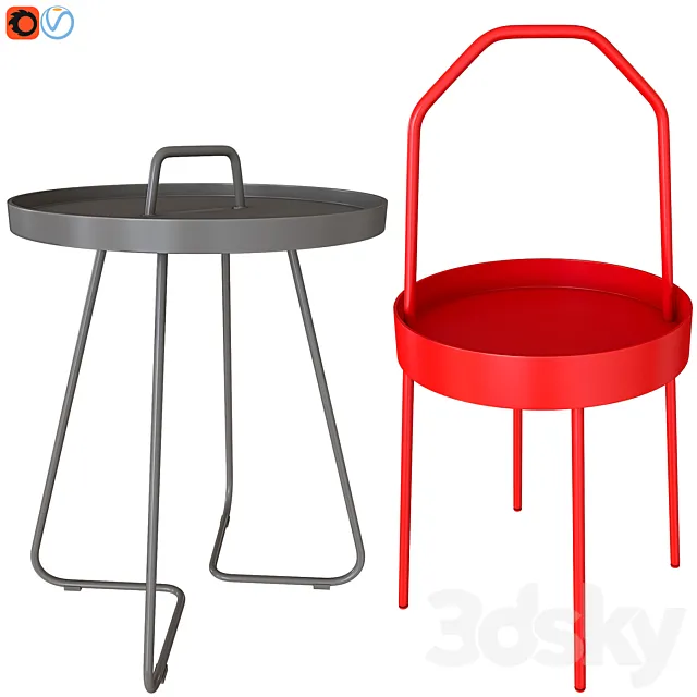 Cane-line Small. IKEA BURVIK 3ds Max