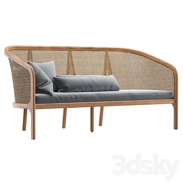 Cane Sofa 01 3DS Max Model