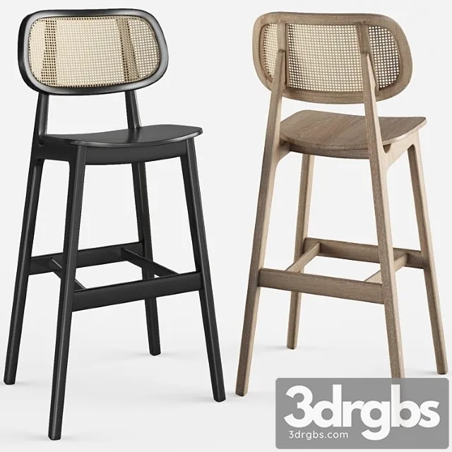 Cane wood restaurant bar stool
