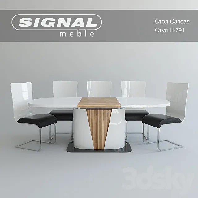 CANGAS Chairs Table H-791 Factory Signal 3DSMax File