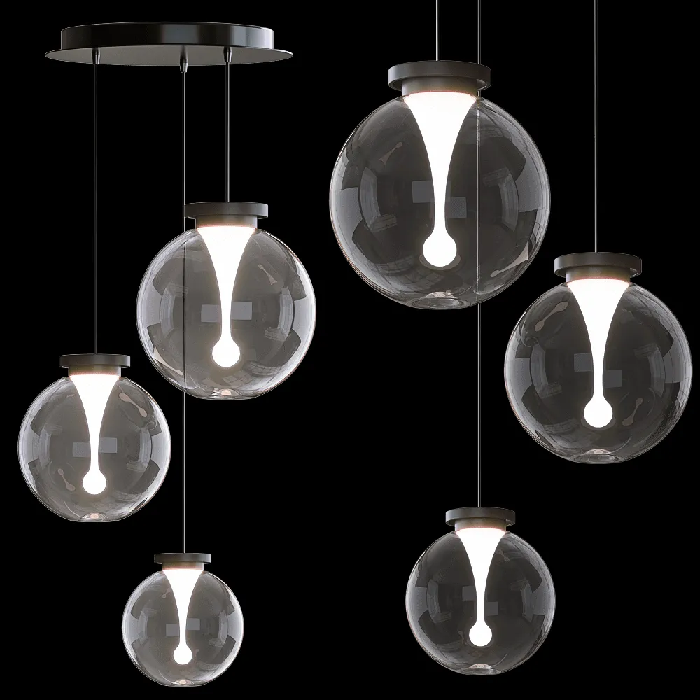 Cangini & Tucci – Ceiling lamp La Stilla 4 3ds Max