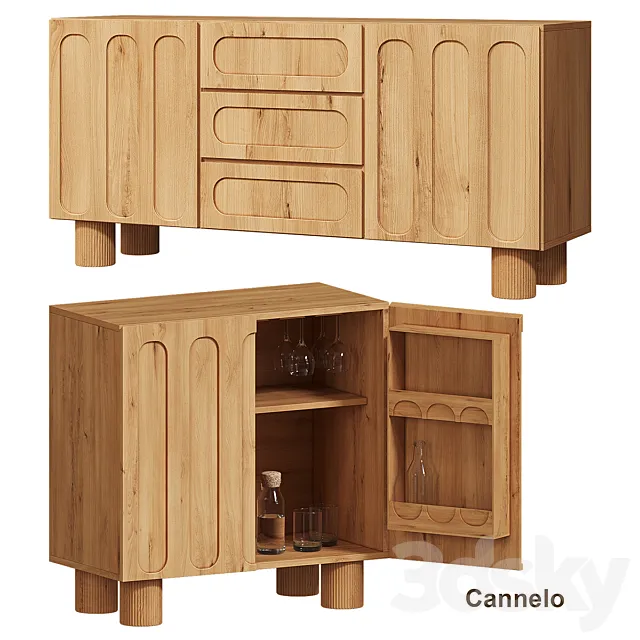 Cannelo Bar cabinet LA REDOUTE 3DS Max Model