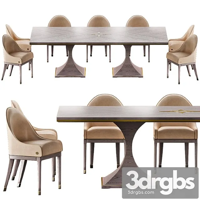 Cannes Montenapoleone Chairs and Royal Montenapoleone Tables 3dsmax Download