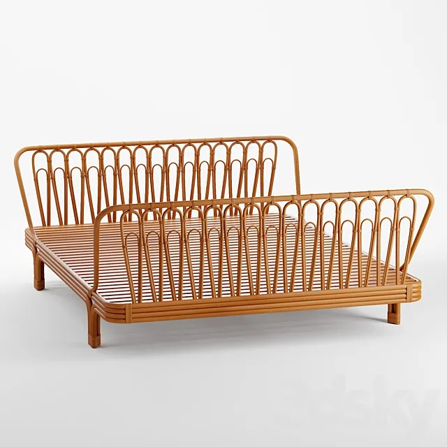 Canoga Rattan Bed 3ds Max