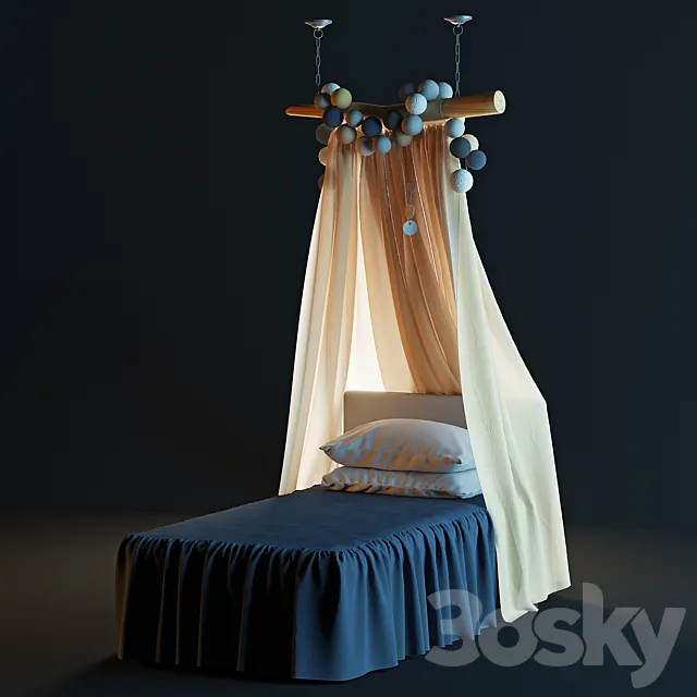 Canopy bed 3DSMax File