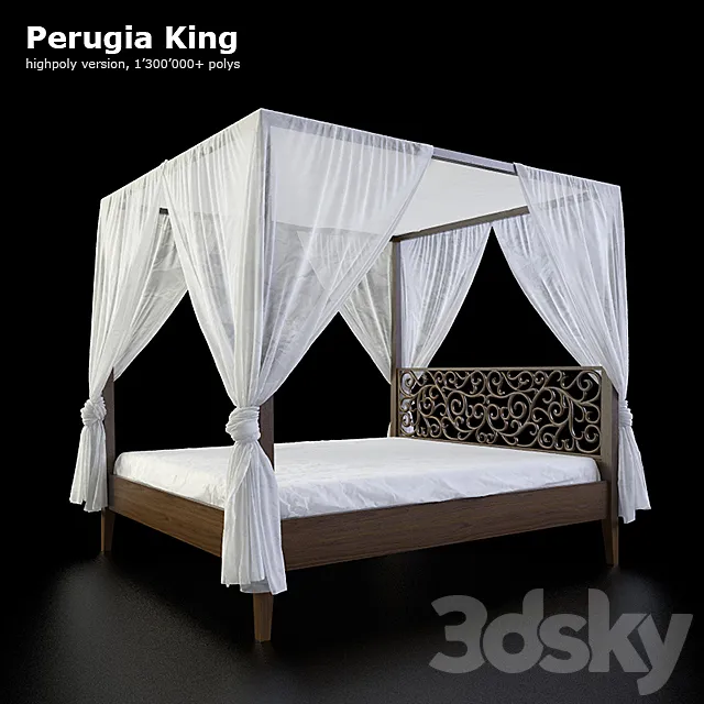 Canopy bed Perugia King 3DSMax File