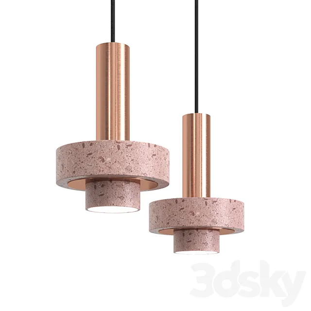 Cantera Rosa and Copper Ambra Lighting Collection 3ds Max