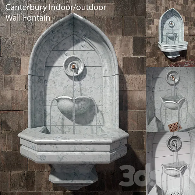 Canterbury Wall Fontain 3DS Max Model