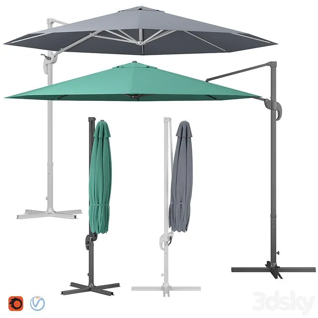 Cantilever Octagonal Parasol 3dsMax Model