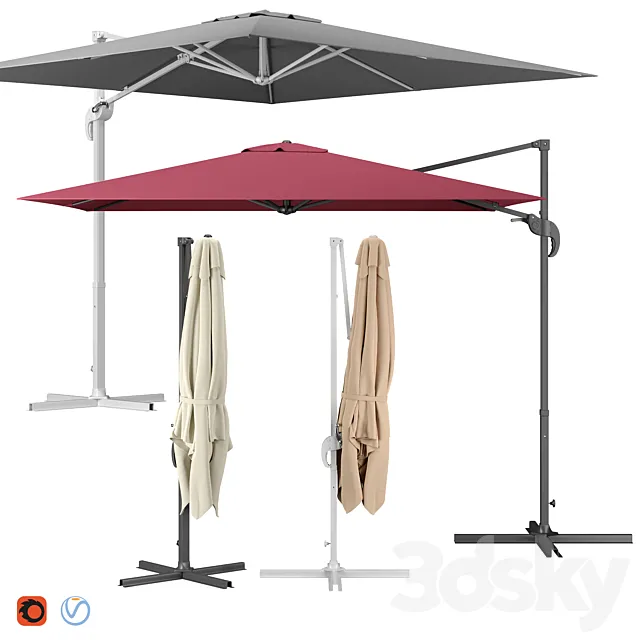 Cantilever parasol 3DS Max Model