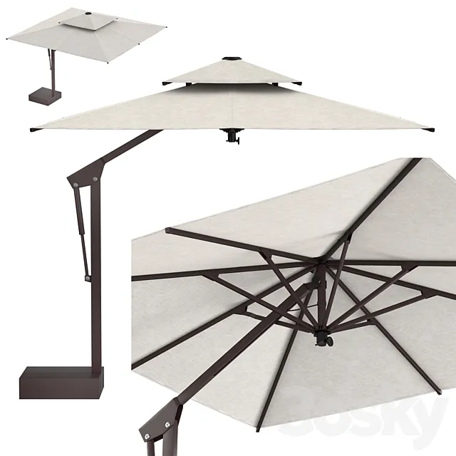 Cantilever Umbrellas King Collection 3DS Max Model