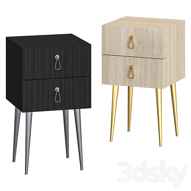 Cantori CITY Bedside table 3ds Max
