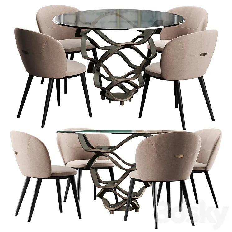Cantory & Reflex Neolitico dining set 3DS Max