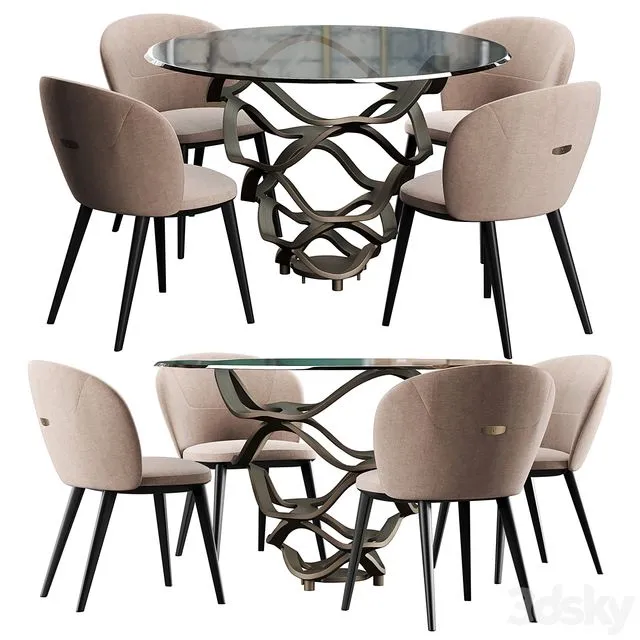 Cantory & Reflex Neolitico dining set 3dsMax Model