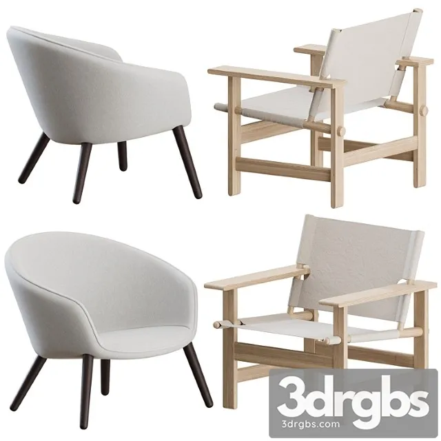 Canvas Ditzel Lounge Chairs By Fredericia 3dsmax Download