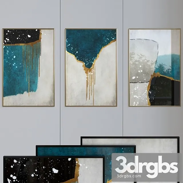 Canvas painting with frame 012 3dsmax Download