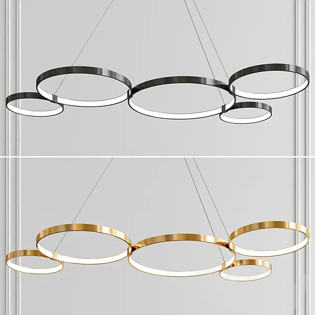 Capella Doveton 5-Light LED Geometric Chandelier 3ds Max