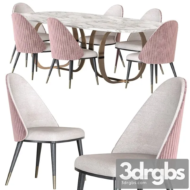 Capital Collection Convivio Table And Diva Chair Dining Set 3dsmax Download