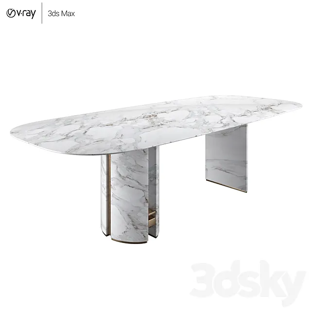 Capital Collection Ercole Ovale Table 3DSMax File