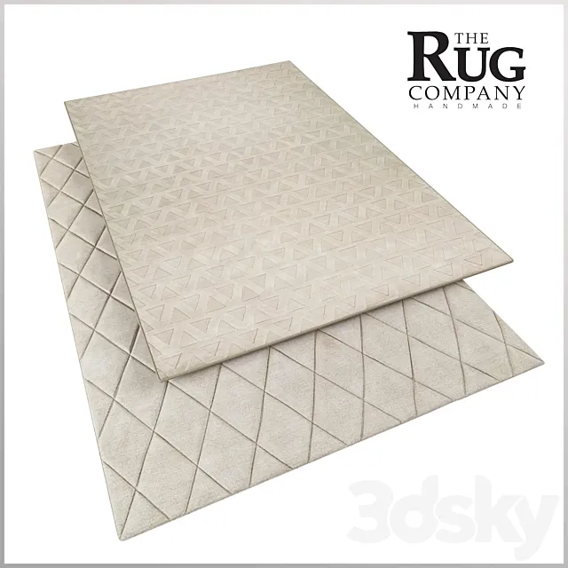 CAPITONE & TRIANGLES WHITE RUGS. RUG COMPANY. 3ds Max