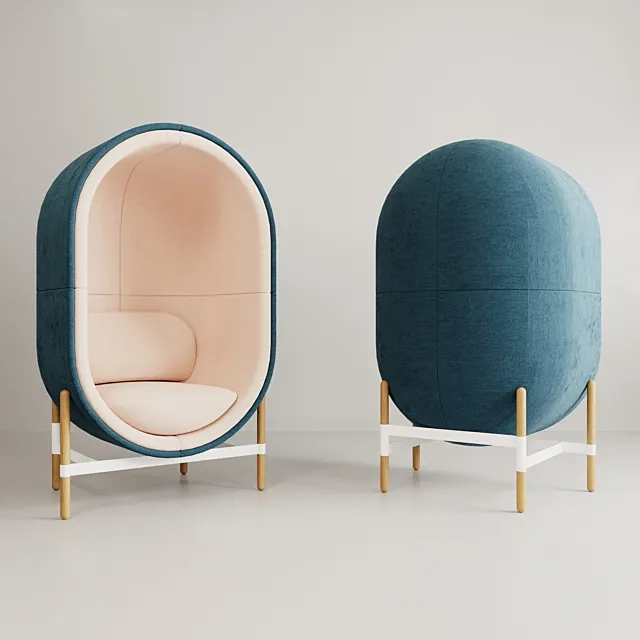 Capsule chair sofa 3DS Max Model