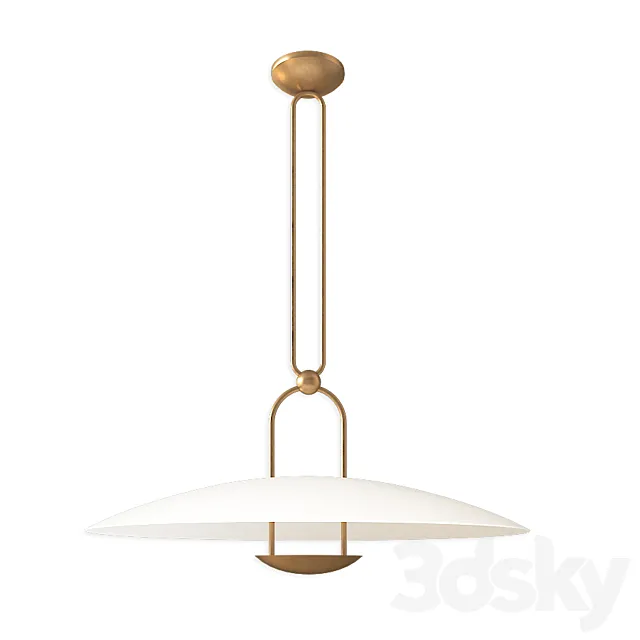 Cara large sculpted pendant 3ds Max