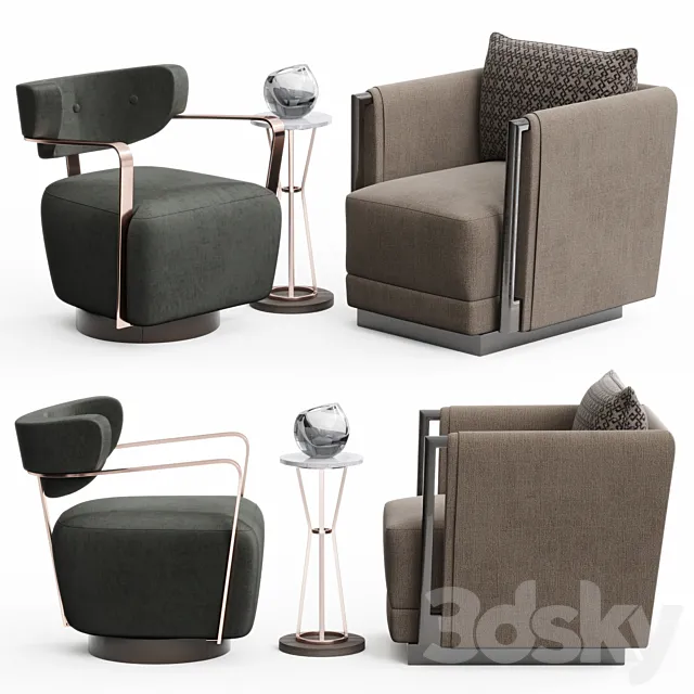 Caracole Chair Set 3DSMax File