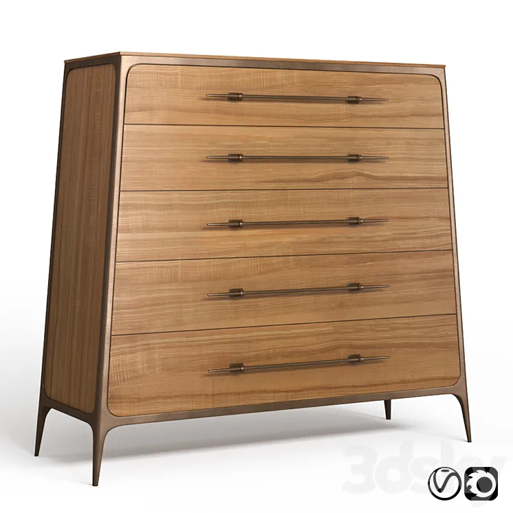 Caracole chest of drawers part 2 3DS Max