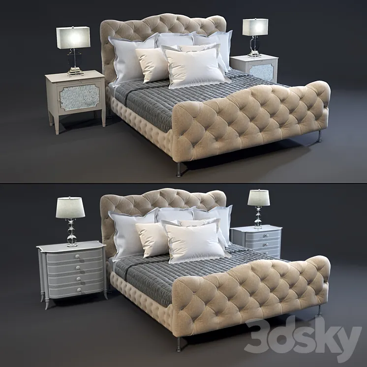 Caracole Classic bed set 3DS Max
