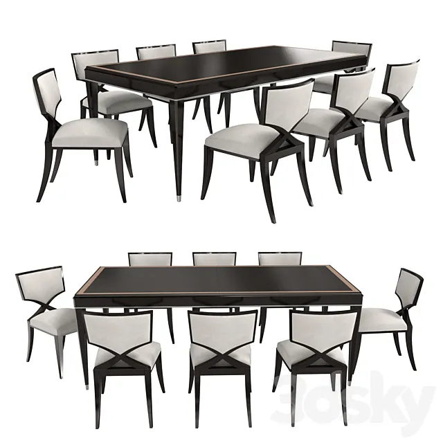 Caracole Classic Full score table first chair 3ds Max
