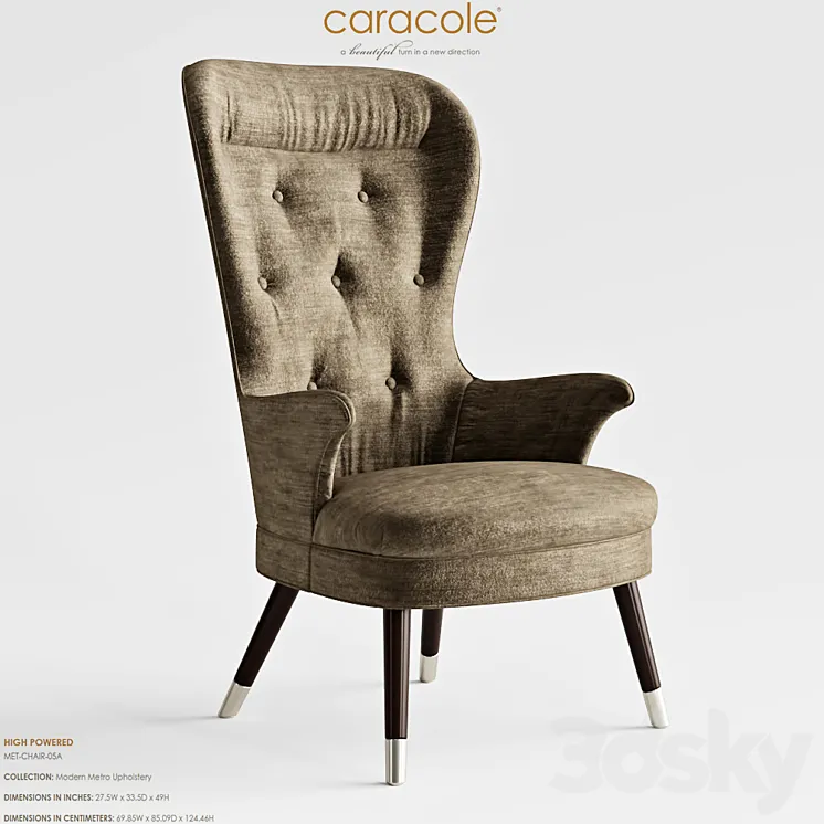 Caracole High Powered Met Chair-05A 3DS Max