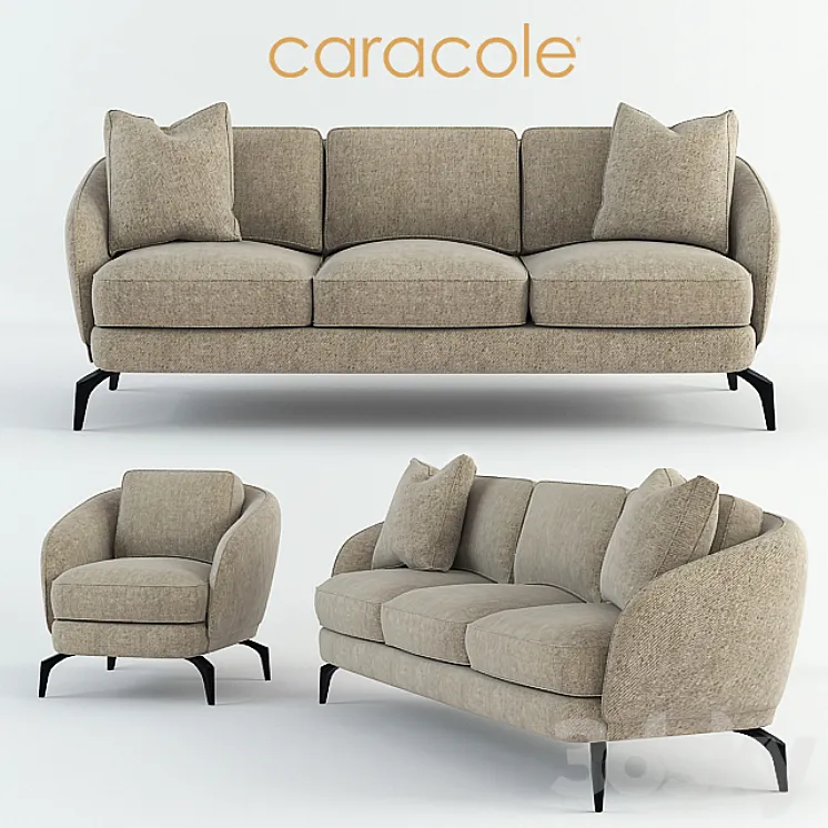 CARACOLE Morris Sofa. Chair 3DS Max