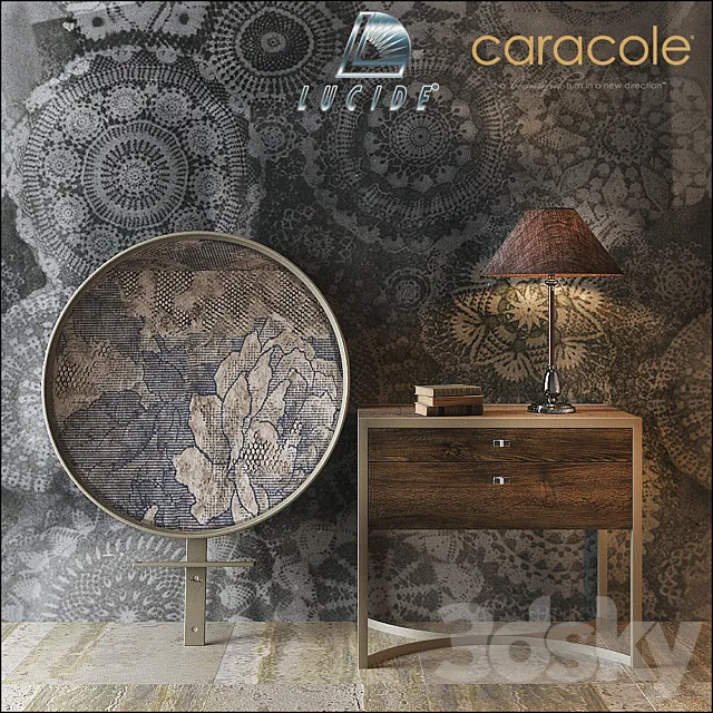 CARACOLE Nightstand ATS-NITSTD-001 3DS Max Model