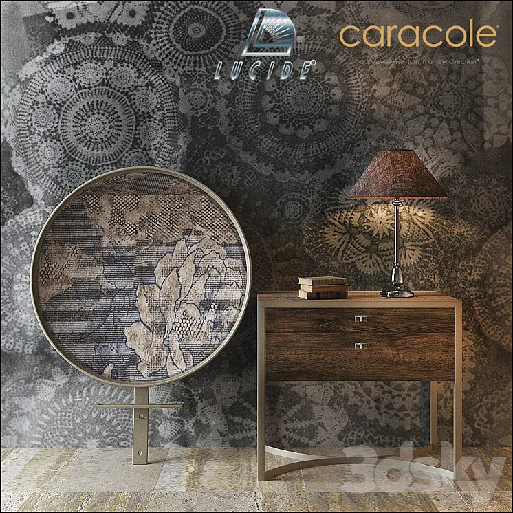 CARACOLE Nightstand ATS-NITSTD-001 3DS Max Model