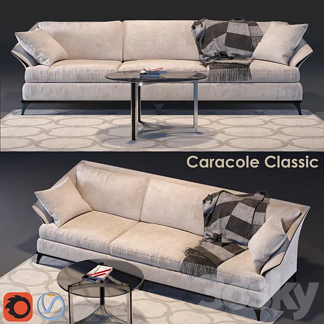 Caracole Sofa A Simple Life 3DSMax File