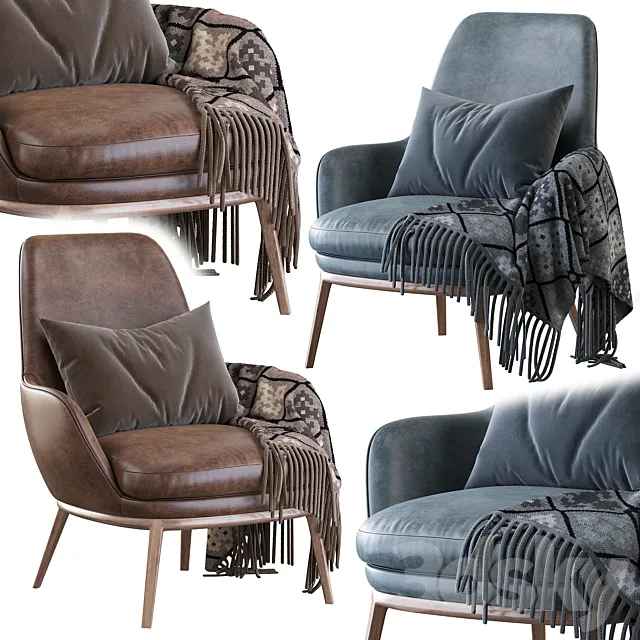 Caratos Maxalto Poltrona con Schienale Alto 3DS Max Model