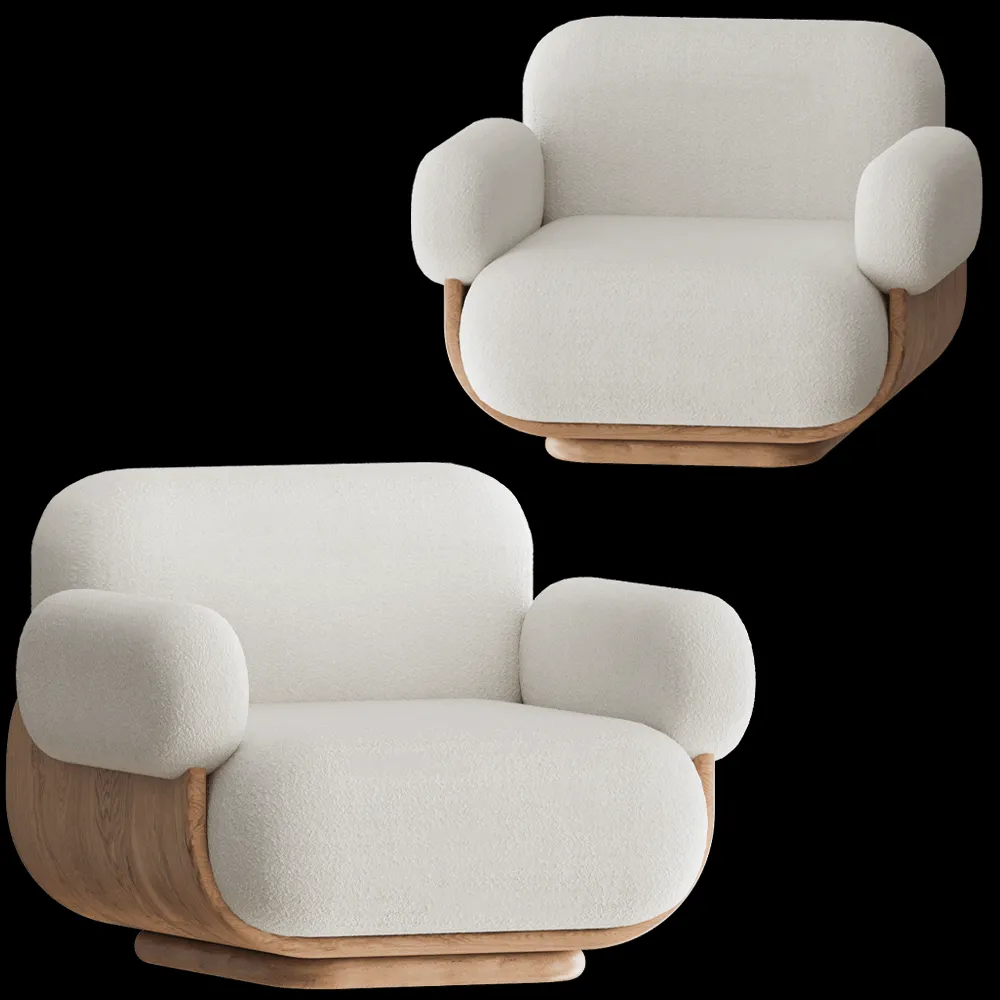 Carel Woodworks – Armchair Cannoli 3ds Max