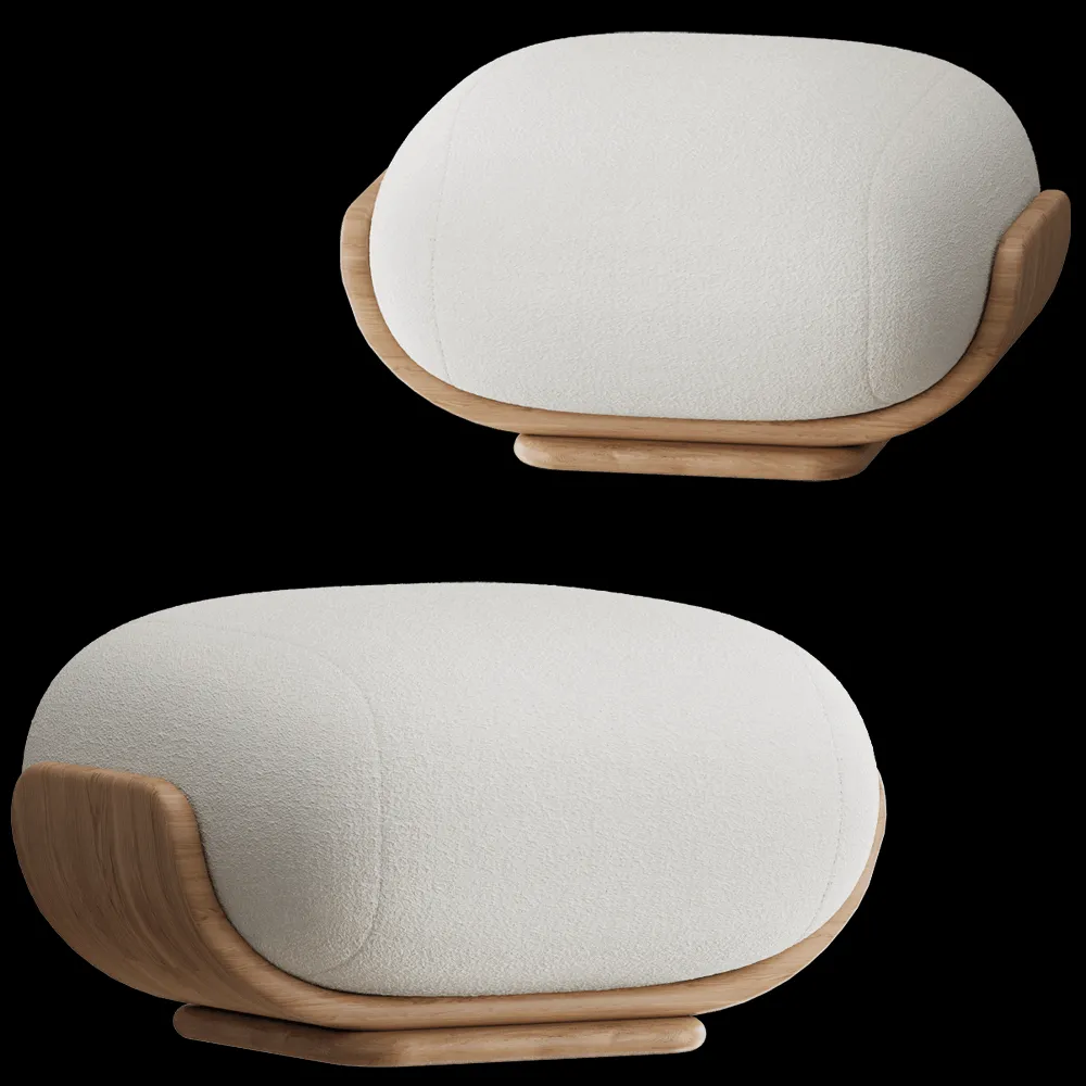 Carel Woodworks – Pouf Cannoli 3ds Max